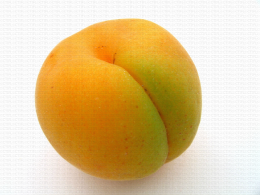 Abricot, défaut de coloration verte marqué
